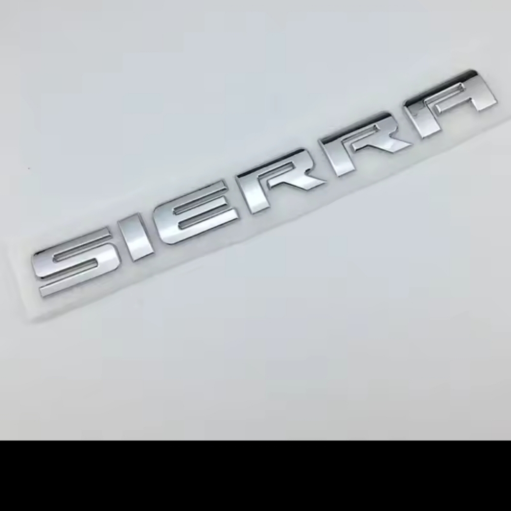New Sierra Black Emblem Badge Nameplate Adhesive Back